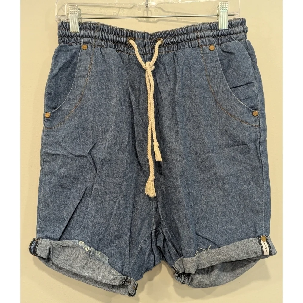 NWT Anthropologie X One Super Trackie Denim Shorts Size XS - Picture 12 of 12